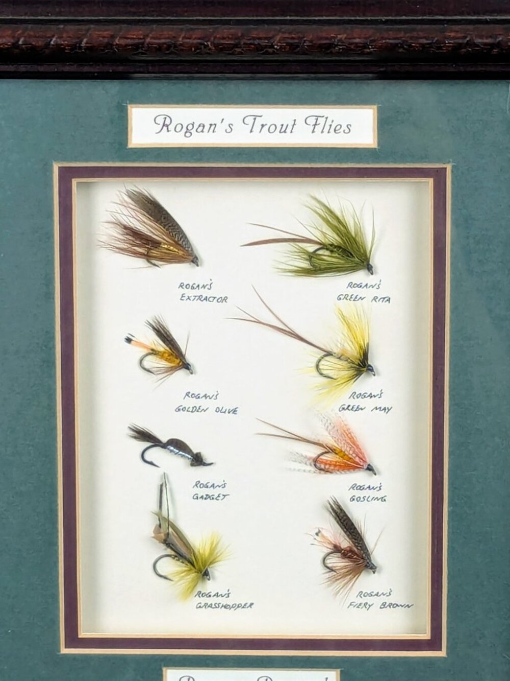 FATHERS DAY for FISHING DADS!  RARE Irish Framed Vintage Fly Fishing Trout Flies